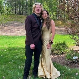 Gold Alyce Paris Prom Dress